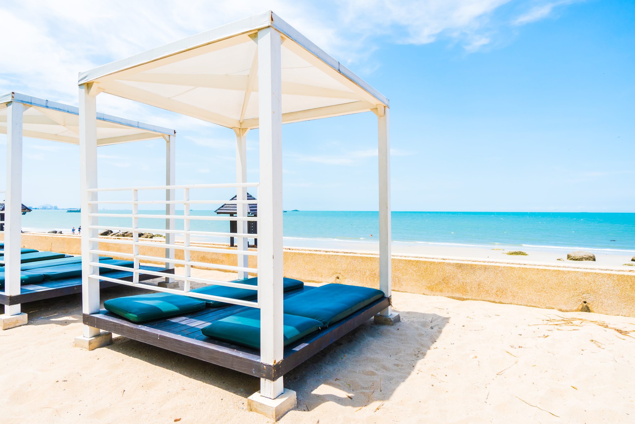 Chair deck on the beach